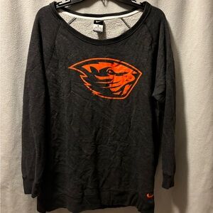 Nike Black Crewneck Sweatshirt with Orange Graphic